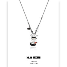 原创设计轻奢小众高级感甜酷时尚百搭颈链精致可爱苹果兔子项链女