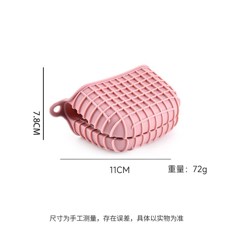 Clip de mano aislado Guantes antiquemaduras de silicona a cuadros para hornear horno microondas bandeja de horno clip antideslizante guantes de clip de mano antiquemaduras