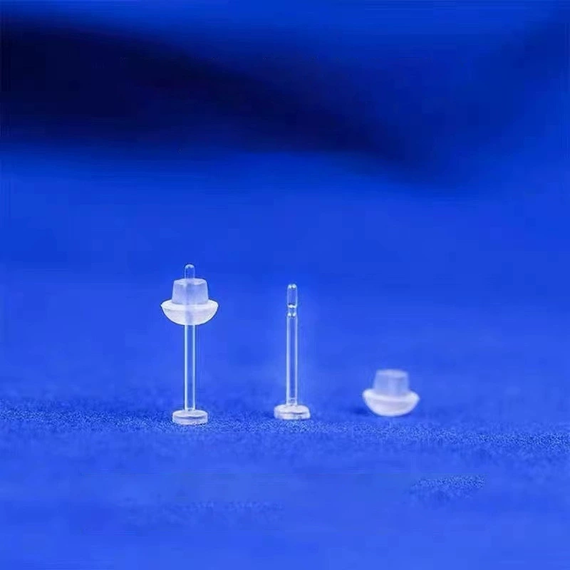 повседневные пластиковые серьги, палочки для ушей, прозрачные серьги с плоской головкой, небольшие свежие ювелирные аксессуары, 1 пара