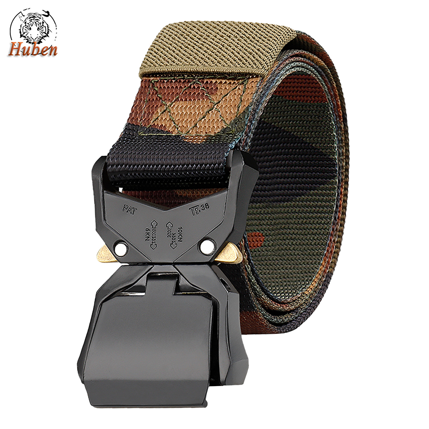Nuevo cinturón táctico de nailon con hebilla de liberación rápida de aleación de aluminio, cinturón cobra para deportes al aire libre