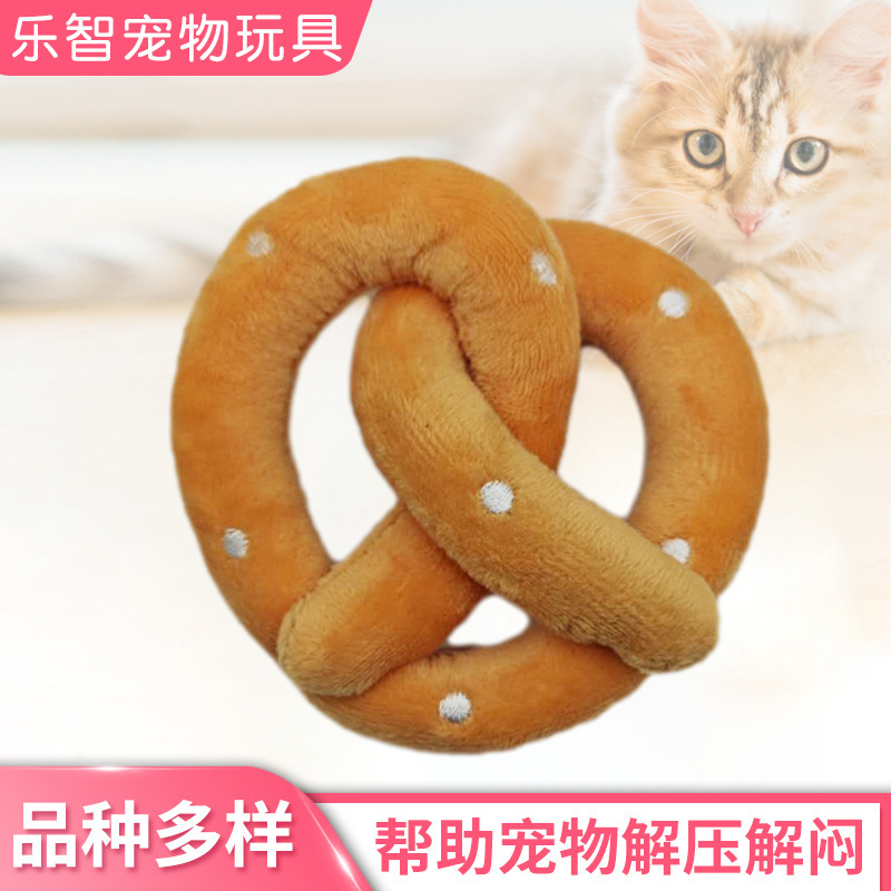 도매 고양이 장난감 나비 바삭 바삭한 빵 물린 방지 봉제 애완 동물 장난감 고양이 채우기 봉제 나비 바삭 바삭한 빵