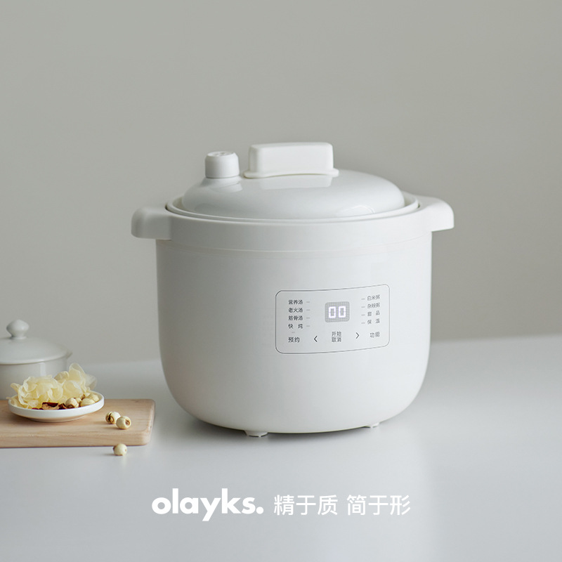 olayks立时欧莱克微压电炖盅2.5升家用电炖锅煲汤全自动炖汤煮粥
