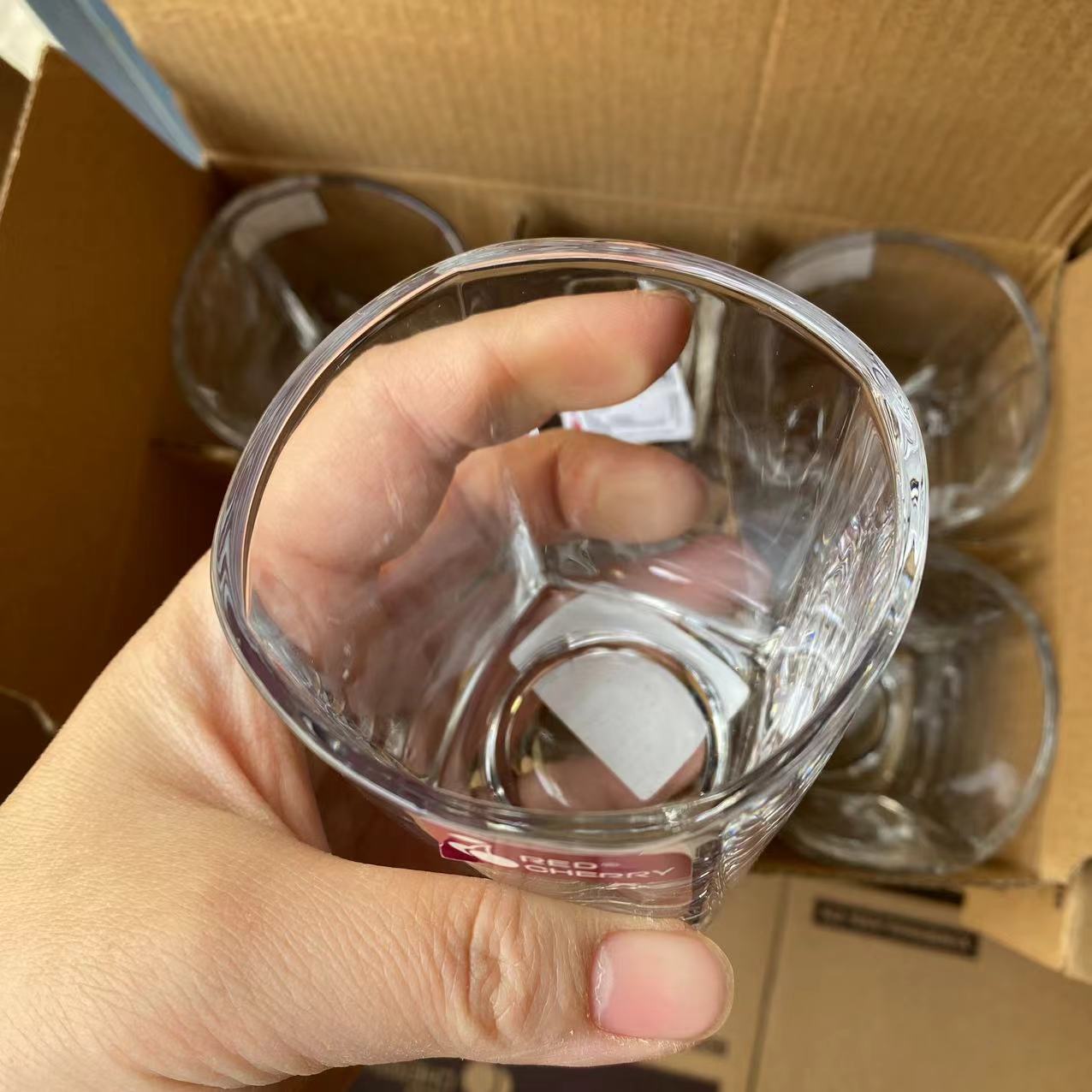 Fabricantes al por mayor tazas de agua de tazas de cerveza de agua potable doméstica simple resistente al calor engrosado té 6 paquetes