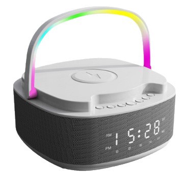 S301 nueva carga inalámbrica altavoz Bluetooth pantalla LED de escritorio portátil inteligente con reloj despertador temporización