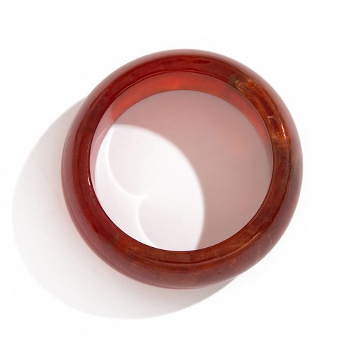 Euramerican cross-border fashionable semi-transparent acrylic bracelet, exaggerated Ins glossy resin wide women's bracelet