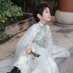 新品儿童汉服男童2025新款春秋童装新中式古风中国风古装套装