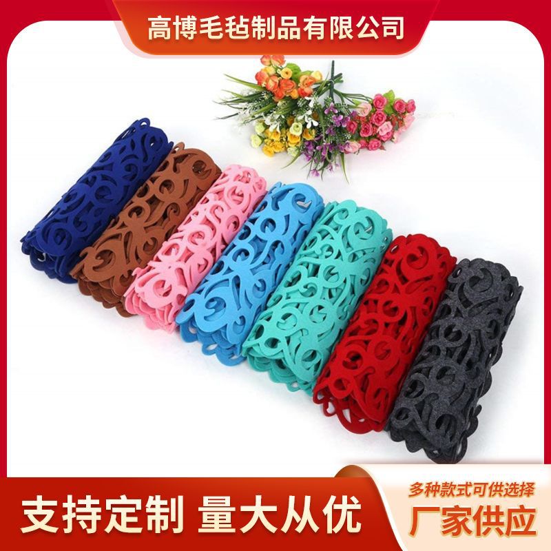 厂家供应批发时尚毛毡餐桌垫 家庭装饰各种毛毡垫隔热透气大气