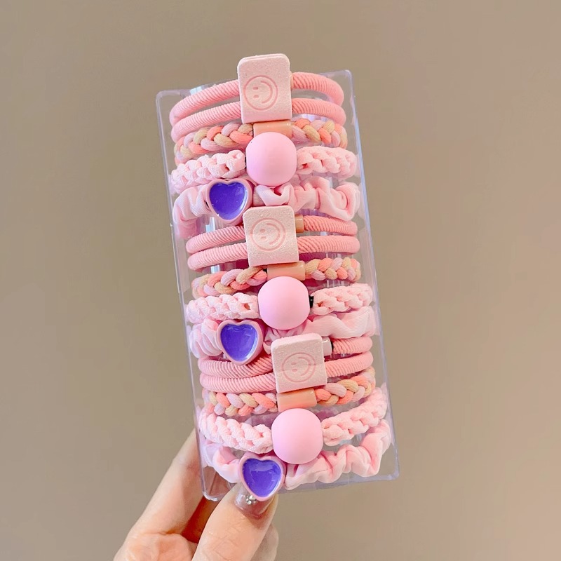 Anillo de cabello de color para niños de alta elasticidad y correa de goma duradera para niñas atadas cuerdas de cabello para niñas no lastimas adornos de cabello para cabello