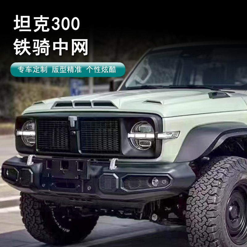 300铁骑中网骑士枫林中网前脸配件外观黑化装饰件黑化改装