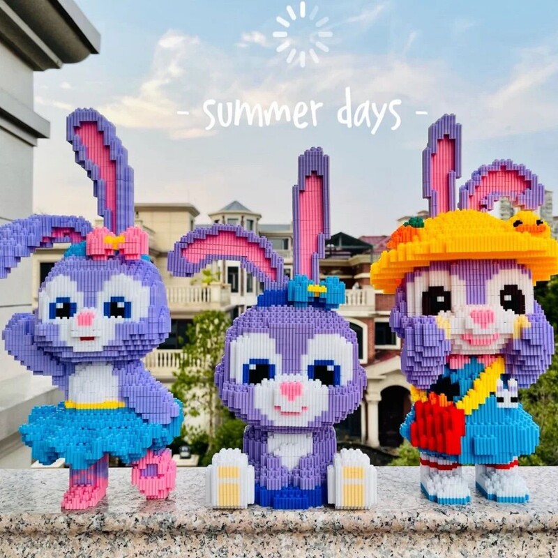 [Free Labeling] Chao Lusen Xingdai Rabbit Building Blocks Difficult Assembly Toys Puzzle Ornaments Gifts for Boys and Girls