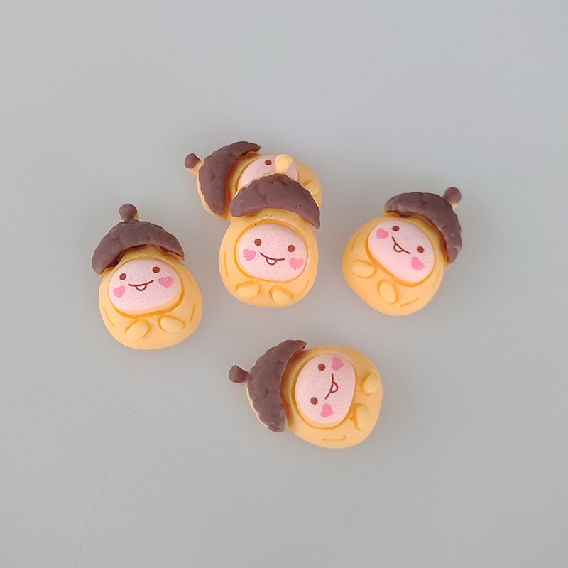 新款松果宝宝卡通diy树脂饰品配件手机壳发绳发夹收纳盒贴片材料