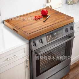 新款热卖木质灶台盖板带提手托盘燃气灶盖板厨房加厚多规格可定菜