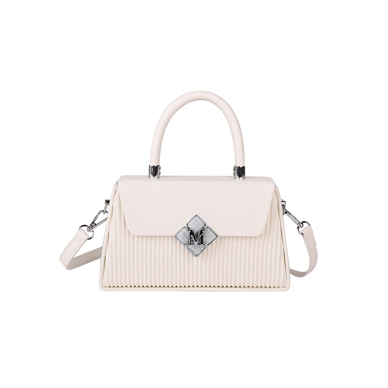 Bolso de textura transfronteriza 2025 verano nuevo bolso femenino moda bolso de hombro a rayas transmisión en vivo del mismo estilo bolso de mensajero marea