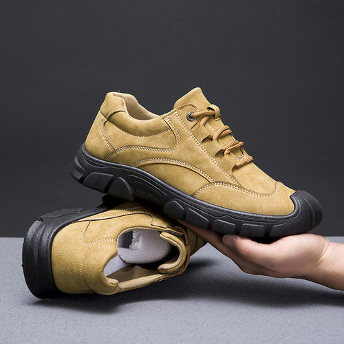 Men's Hiking Shoes Breathable Outdoor Sports Shoes Trendy Laced Running Shoes Soft Sole Durable Men's Shoes