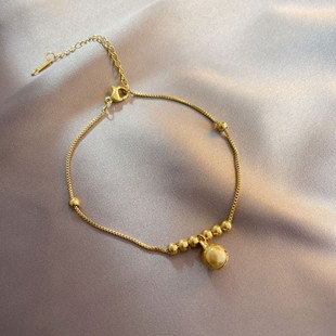 Spring and summer new transfer bead Bell anklet women 2022 new fashion all-match design sense niche foot chain