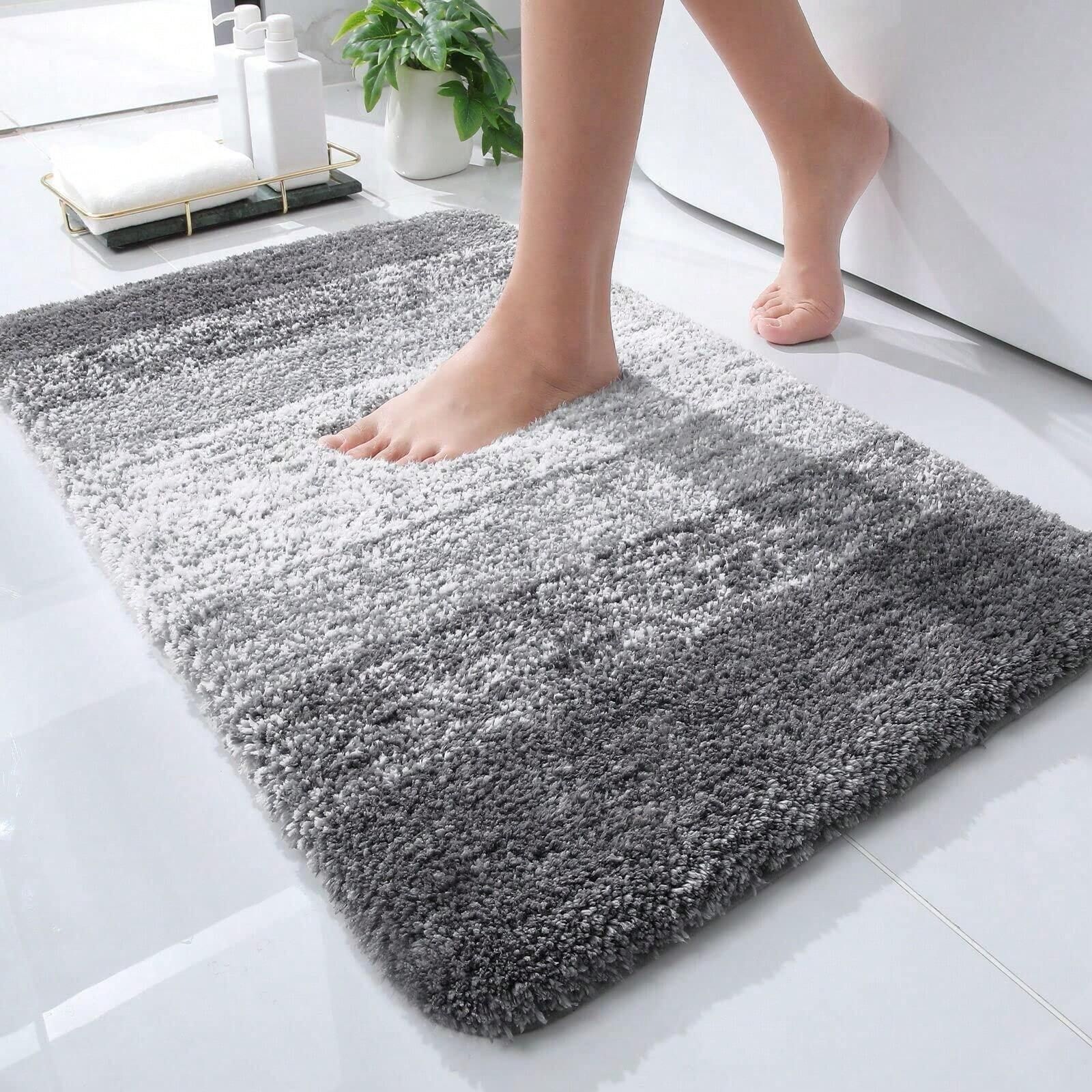 Thickened Multicolor Plush Mat Absorbent Non-Slip Bathroom Mat Entry Toilet Carpet Dirt-Resistant Toilet Foot Mat