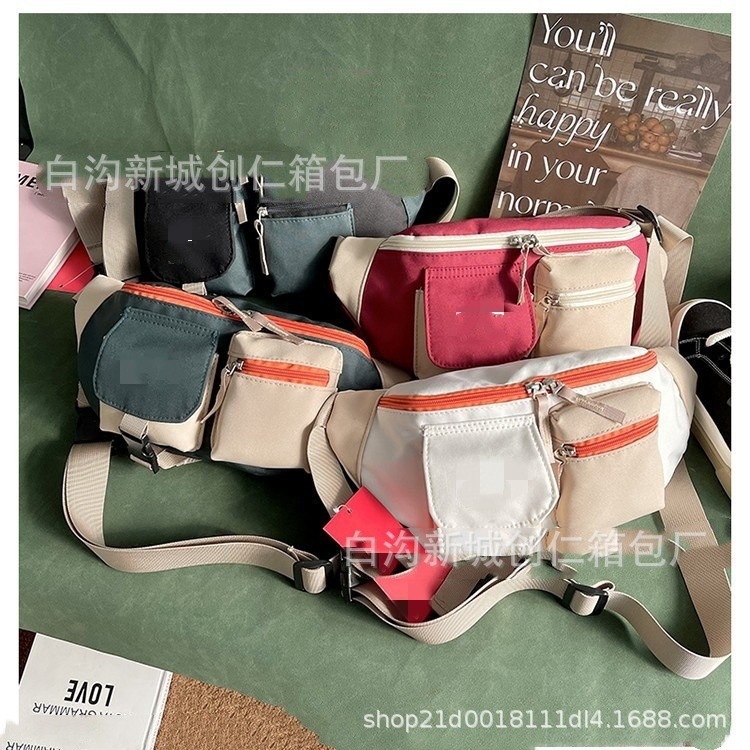 Japanese and Korean Style Ins Single Shoulder Crossbody Bag 2026 Casual Sports Backpack Unisex American Workwear Trendy Chest Bag Waist Bag