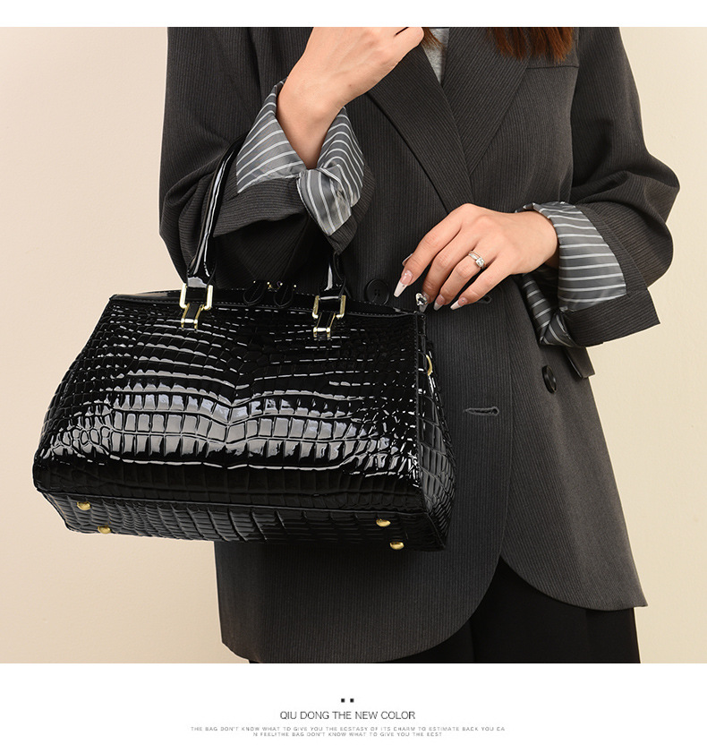 Big bag Boston Women's bag fashion light luxury middle-aged mother bag shoulder messenger handbag_voghion.com