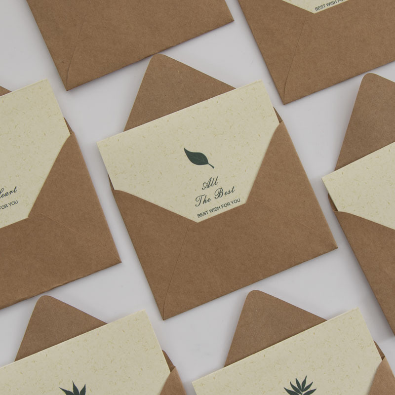 新款生日祝福卡感恩节小卡片商务折叠留言卡新年对折贺卡现货批发