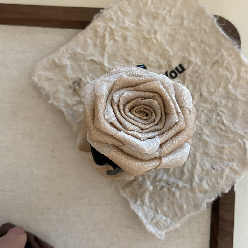 Maple Leaf Brown Flower hairpin high-grade niche temperament bangs clip hair clip shark clip hair clip hair accessories for women_voghion.com