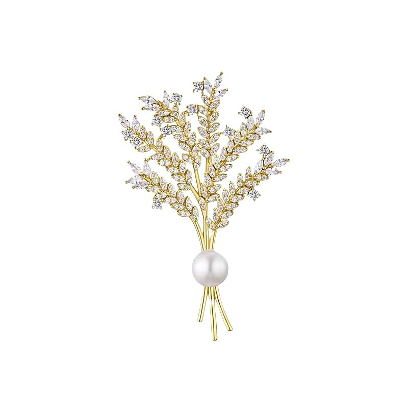 Vintage korenaar broche voor dames elegante high-end speld_voghion.com