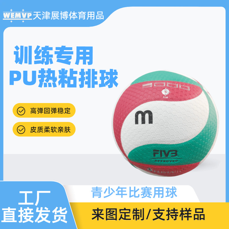 M5000 Volleyball (PU heat-bonded No. 5) - Factory direct sales for middle school entrance exam training.