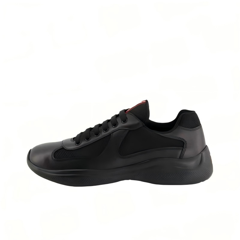 Foreign Trade Cross-Border Prada/Prada Men's America's Cup Patent Leather and Fabric Sneakers Foreign Trade Cross-Border Prada/Prada Men's America's Cup Patent Leather and Fabric Sneakers