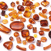 亚克力琥珀色晕染散珠透明琥珀珠子异形珠diy饰品箱包散珠