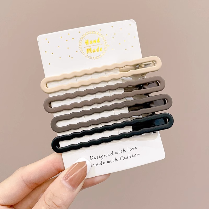 Clip de flequillo de color café con leche, pinza para el cabello estrella, prensa, accesorios para el cabello para mujer 2025, accesorios para el cabello, clips para cabello roto, clips laterales, clips bb