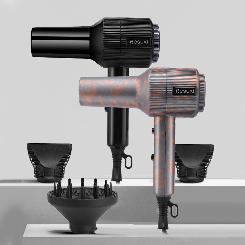 跨境新款大功率吹风机 亚马逊复古电吹风 发廊造型吹风筒