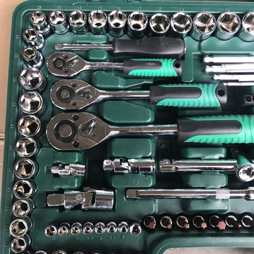 151-Piece Socket Wrench Tool Set, Universal Casing Ratchet Wrench, Car Repair, Machine Repair Combination Tool