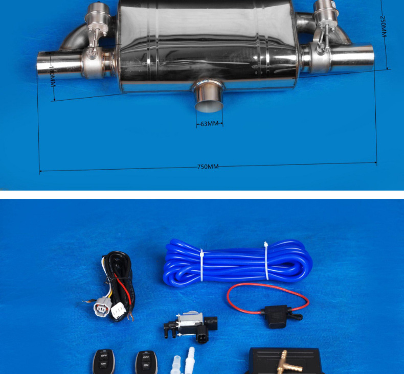 Sports Car Racing Modified Sound System Stainless Steel Exhaust Pipe Silencer Electric Electronic Remote Control Valve Manufacturer In-Stock Wholesale