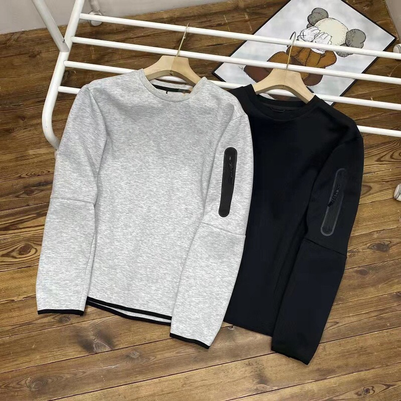 2024 spring and autumn leisure sports sleeve zipper men's air layer crew neck 505 sweater