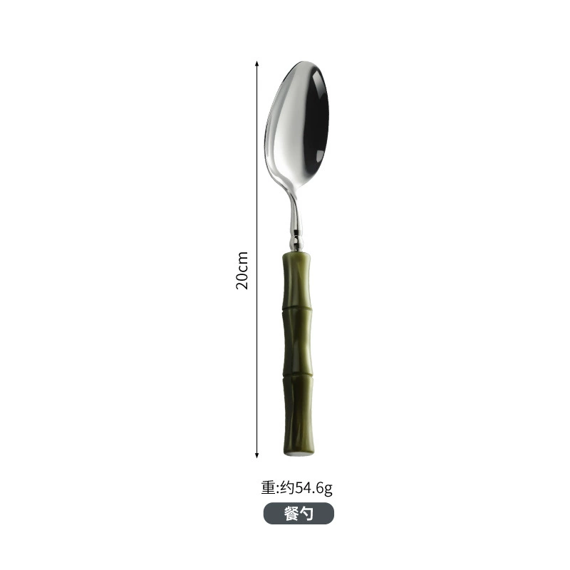 岛奇 Bamboo high quality acrylic tableware stainless steel