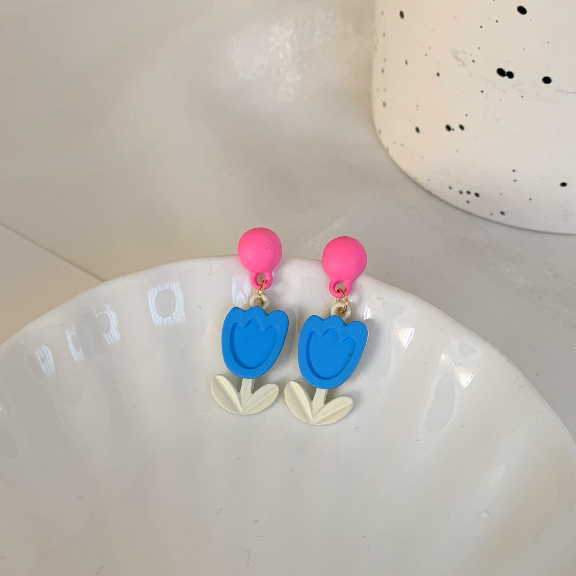 Stoving Varnish Design 1 Pair Simple Style Heart Shape Stoving Varnish Alloy Drop Earrings Ear Studs