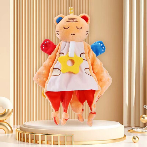 Cushioning Baby Pacifier Toy for 0-1 Year Old Babies, Sleep Soft Plush Hand Puppet Pacifier Toy for Wholesale