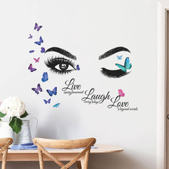 FX-D423 Creative Beauty Eye Butterfly Bedroom Living Room Home Decor Wall Sticker Wholesale