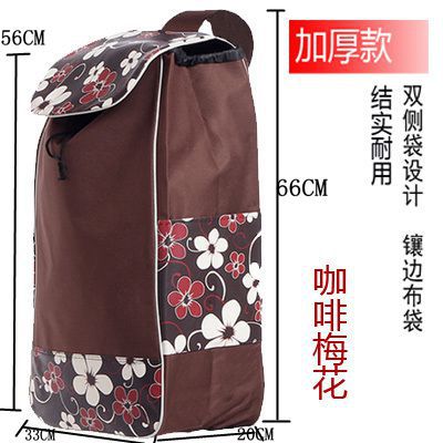 Carro de compras de doble capa bolsa de tela conductor de compras bolsa de carro pequeña bolsa de carro grande bolsa de Oxford impermeable