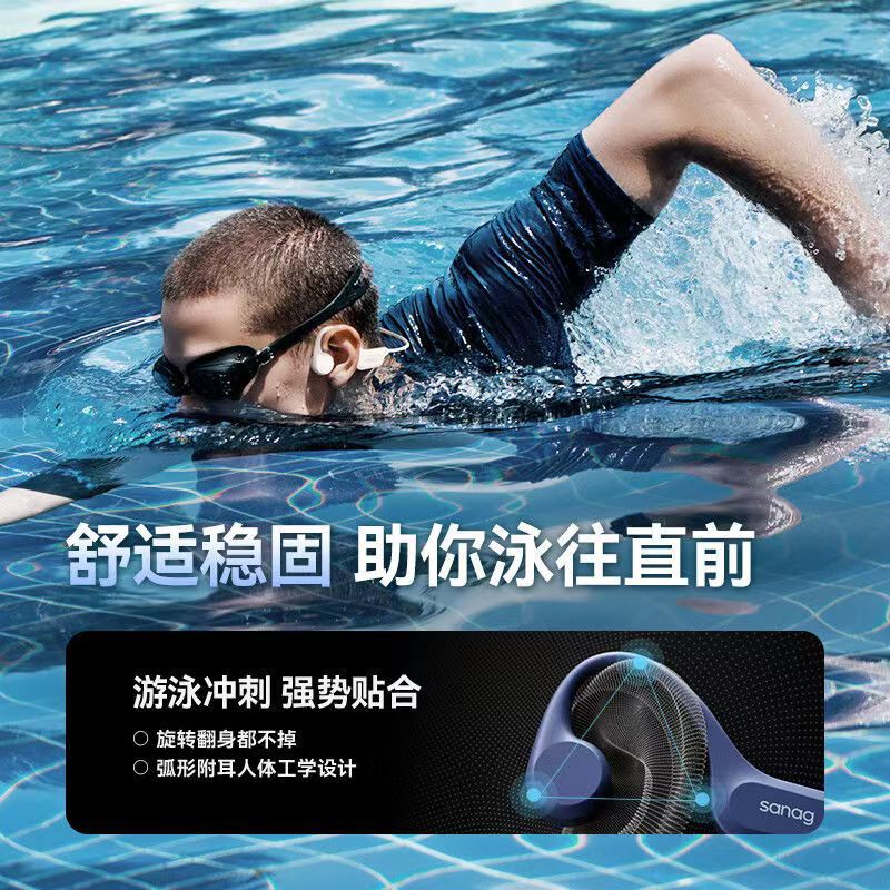 B60SPRO 骨伝導 Bluetooth ヘッドセット 水泳用 防水 メモリ内蔵 セナ ノンインイヤーフックタイプ|undefined