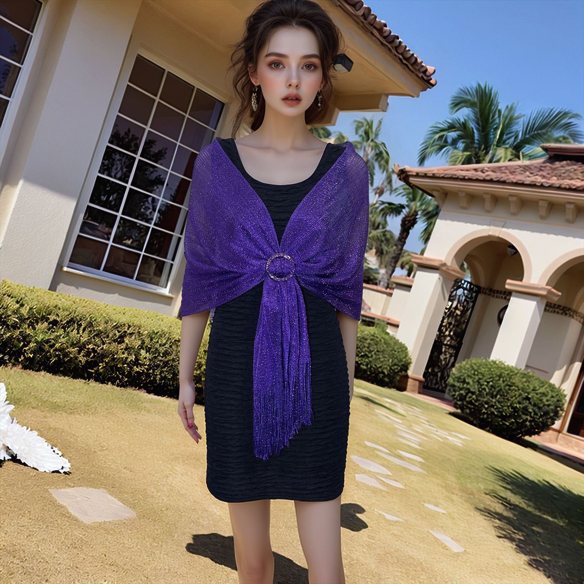 紫色顺色丝带扣