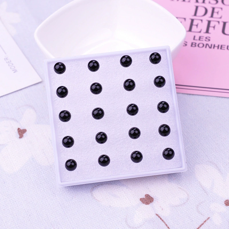 Pearl Stud Earrings Set, Plastic Faux Pearls, 4–10 mm, Boxed with Backings