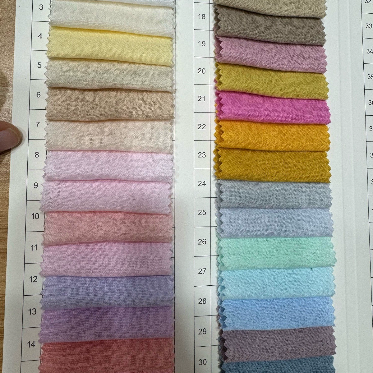 Полная хлопчатобумажная двухслойная марля 40 крепинных материалов