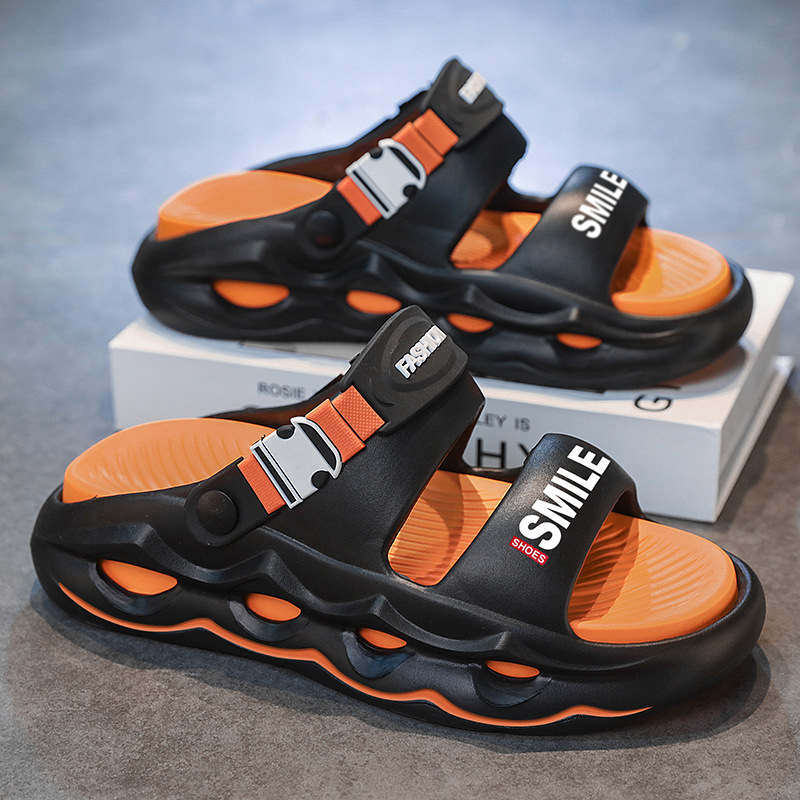 Zapatillas para hombre nuevo estilo 2025 verano ocio ropa exterior deportes ligero pisando mierda estudiantes playa vadeo sandalias de doble uso