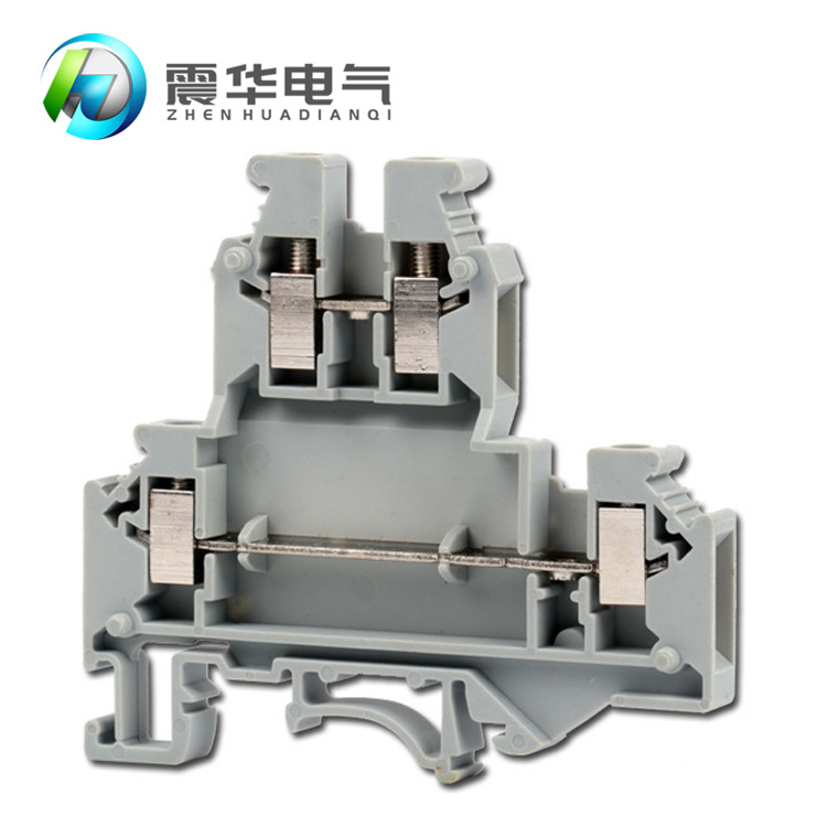 现货 纯铜UKKB5导轨式双层接线端子排 UK-4/2-2L双进双出 4mm