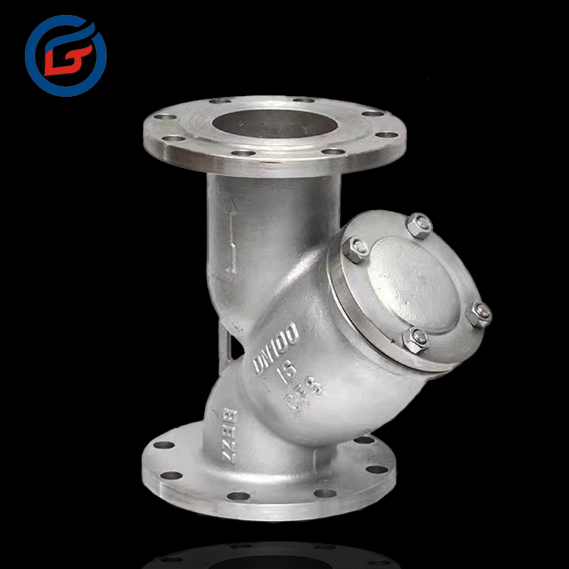 华光 工业铸钢管道过滤桶DN100  直通式法兰Y型过滤器GL41W-16P