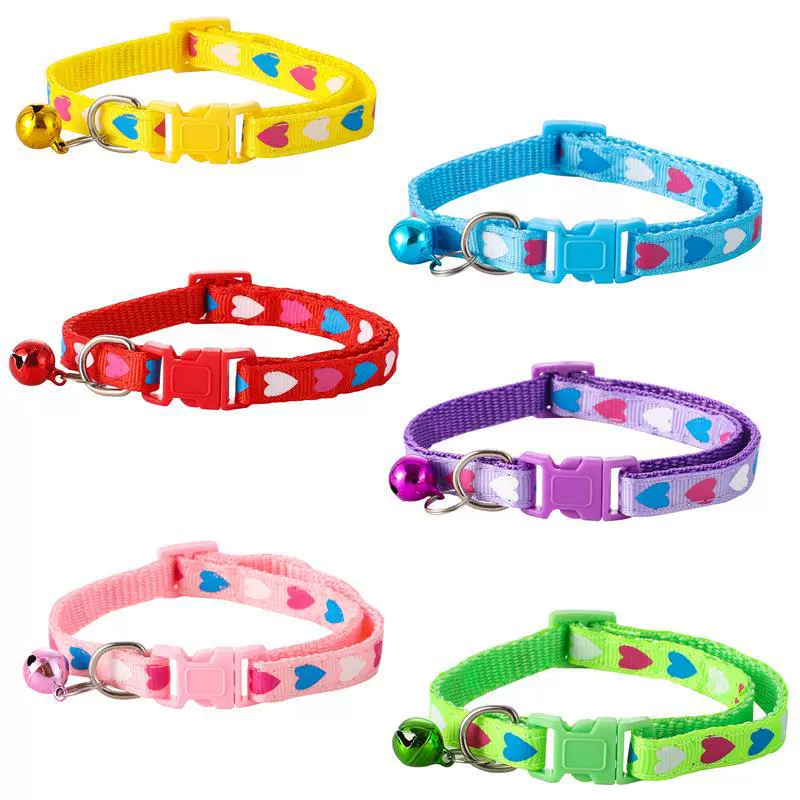 1.0 персиковое сердце кошачий ошейник собачий ошейник собачий ошейник собачий цепочка в большом количестве