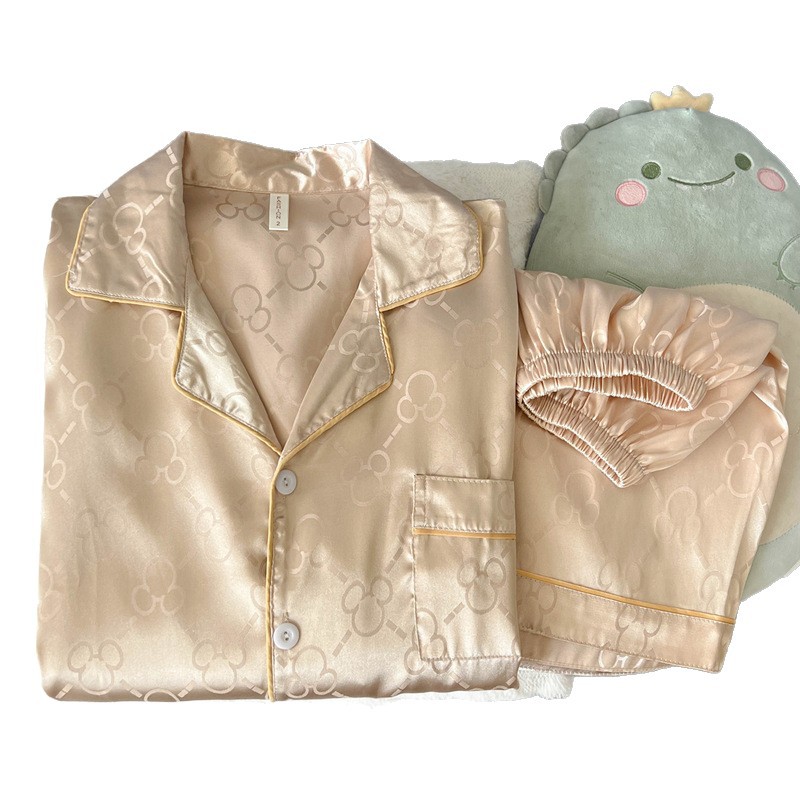 Mickey pareja pijama de mujer verano de manga corta seda hielo japonesa inns lindos gran seda ropa de hombre para el hogar