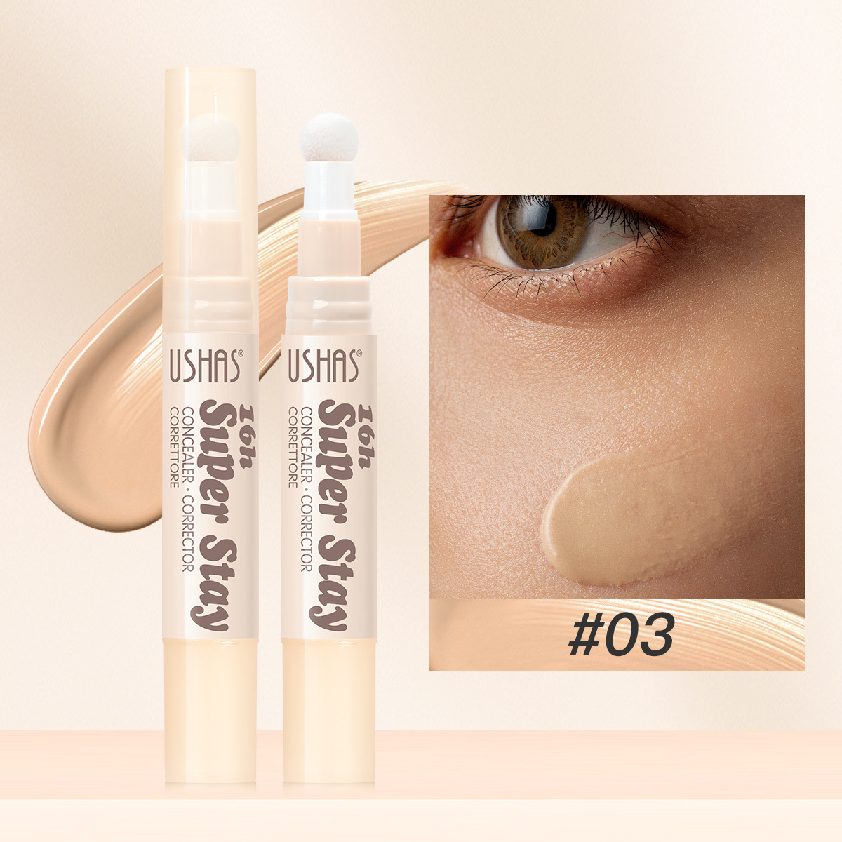 USHAS punto transfronterizo de venta caliente barra de base blanqueador para aclarar la piel, círculos oscuros al por mayor blanqueador UC111