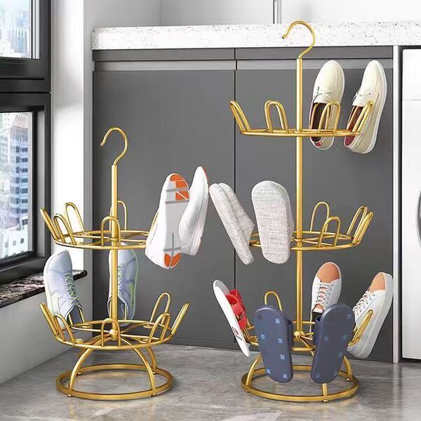 Household shoe drying artifact rotating multi-layer floor-standing…