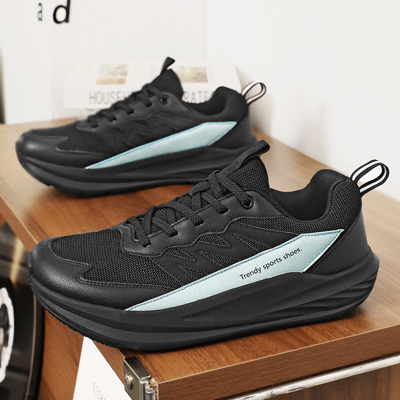Men's Shoes 2025 Autumn and Winter New Breathable Mesh Shoes Trendy Versatile Casual Shoes Soft Sole Wear-Resistant Sports Running Shoes